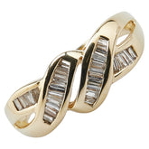 K18YG イエローゴールド ダイヤ0.50ct リング 指輪 レディース 15号 【中古】