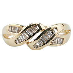 K18YG イエローゴールド ダイヤ0.50ct リング 指輪 レディース 15号 【中古】