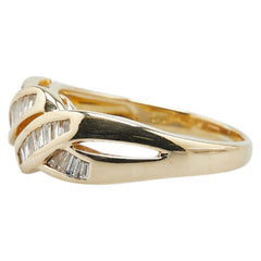 K18YG イエローゴールド ダイヤ0.50ct リング 指輪 レディース 15号 【中古】