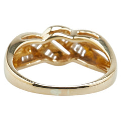 K18YG イエローゴールド ダイヤ0.50ct リング 指輪 レディース 15号 【中古】
