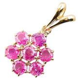 K18YG イエローゴールド ルビー ペンダントトップ レディース 【中古】