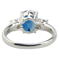 Pt900 プラチナ サファイア3.55ct ダイヤ0.468ct リング 指輪 レディース 16号 【中古】