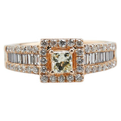 K18PG ピンクゴールド ダイヤ0.30ct ダイヤ0.75ct リング 指輪 レディース 12号 【中古】