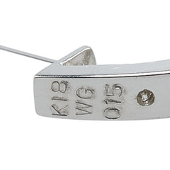 K18WG ホワイトゴールド ダイヤ0.30ct フープ ピアス レディース 【中古】