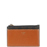 セリーヌ マカダム カードケース ブラック ブラウン PVC レザー レディース CELINE 【中古】