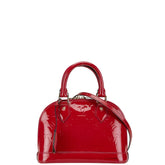 ルイ ヴィトン モノグラム ヴェルニ アルマBB ハンドバッグ ショルダーバッグ 2WAY M91606 ポムダムール レッド パテントレザー レディース LOUIS VUITTON 【中古】