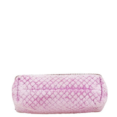 ボッテガヴェネタ キルティング 斜め掛け チェーン ショルダーバッグ ピンク ベロア パイソン レディース BOTTEGAVENETA 【中古】