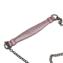 ボッテガヴェネタ キルティング 斜め掛け チェーン ショルダーバッグ ピンク ベロア パイソン レディース BOTTEGAVENETA 【中古】