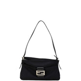 フェンディ マンマバケット ジャージー ハンドバッグ ワンショルダーバッグ 2321 ブラック ナイロン レザー レディース FENDI 【中古】