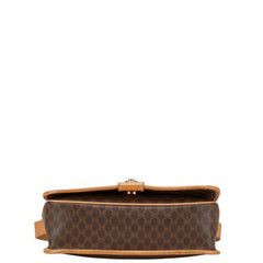 セリーヌ マカダム ショルダーバッグ ブラウン PVC レザー レディース CELINE 【中古】