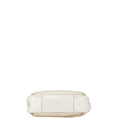 コーチ ワンショルダーバッグ ホワイト ゴールド レザー レディース COACH 【中古】