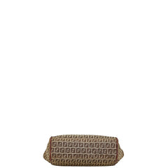 フェンディ ズッキーノ トートバッグ ショルダーバッグ 8BH174 ベージュ ブラウン キャンバス レザー レディース FENDI 【中古】