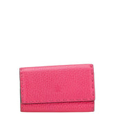 フェンディ セレリア 6連 キーケース 8AP079 ピンク レザー レディース FENDI 【中古】