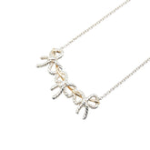 ティファニー トリプルリボン ネックレス シルバー ゴールド SV925 シルバー K18 ゴールド コンビ レディース TIFFANY&Co. 【中古】