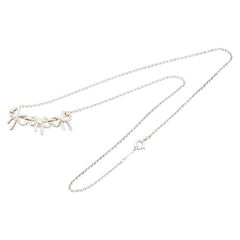 ティファニー トリプルリボン ネックレス シルバー ゴールド SV925 シルバー K18 ゴールド コンビ レディース TIFFANY&Co. 【中古】