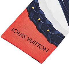 ルイ ヴィトン バンドー スカーフ バッグスカーフ MP1825 レッド ホワイト マルチカラー シルク レディース LOUIS VUITTON 【中古】