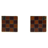 ルイ ヴィトン ダミエ カフス ゴールド ブラウン メッキ レディース LOUIS VUITTON 【中古】