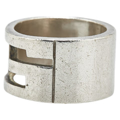 グッチ Gロゴ オープンG リング 指輪 #12 SV925 シルバー レディース GUCCI 【中古】