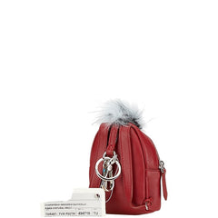 フェンディ モンスター バッグチャーム チャーム キーホルダー 7AR457 レッド マルチカラー レザー パイソン ファー レディース FENDI 【中古】