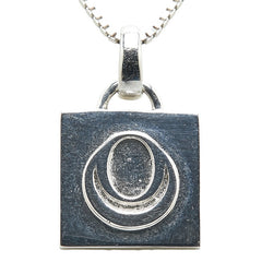 K18WG ホワイトゴールド Pt950 プラチナ コンビ ダイヤ0.62ct スクエア サン 太陽 モチーフ ベネチアン チェーン ネックレス レディース 【中古】