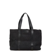 ブルガリ ロゴマニア トートバッグ ハンドバッグ ブラック キャンバス レザー レディース BVLGARI 【中古】