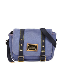 ルイ ヴィトン アンティグア ブサスPM ショルダーバッグ M40073 ブルー キャンバス レディース LOUIS VUITTON 【中古】