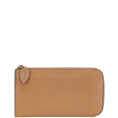 バーバリー ロゴ 長財布 ブラウン レザー レディース BURBERRY 【中古】