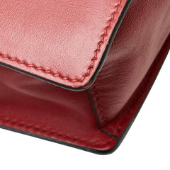 プラダ エレクトラ スタッズ 斜め掛け ショルダーバッグ レッド レザー サフィアーノ レディース PRADA 【中古】