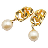 シャネル ヴィンテージ イヤリング ゴールド メッキ フェイクパール レディース CHANEL 【中古】