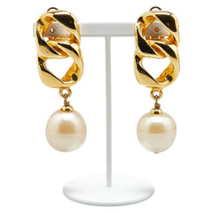 シャネル ヴィンテージ イヤリング ゴールド メッキ フェイクパール レディース CHANEL 【中古】