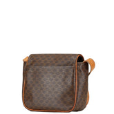 セリーヌ マカダム ショルダーバッグ ブラウン PVC レザー レディース CELINE 【中古】