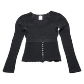 シャネル ニット サイズ:34 ブラック ウール レーヨン レディース CHANEL 【中古】