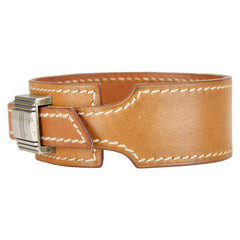 エルメス アルテミス ブレスレット ブラウン シルバー ボックスカーフ レディース HERMES 【中古】