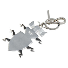 フェンディ バッグバグズ モンスター チャーム ブラック シルバー メタル リザード レディース FENDI 【中古】