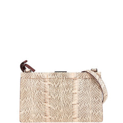 ミュウミュウ リボン ワンショルダーバッグ ベージュ パイソン レディース MIUMIU 【中古】