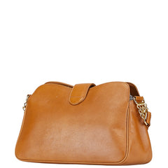 ヴァレンティノ Vロゴ 斜め掛け ショルダーバッグ ブラウン レザー レディース VALENTINO 【中古】