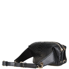 シャネル ココマーク ウエストバッグ ボディバッグ ブラック パイソン レディース CHANEL 【中古】