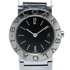 ブルガリ ブルガリブルガリ 腕時計 BB26SSD クオーツ ブラック文字盤 ステンレススチール レディース BVLGARI 【中古】