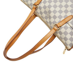 ルイ ヴィトン ダミエ アズール トータリーPM トートバッグ ショルダーバッグ N51261 ホワイト PVC レザー レディース LOUIS VUITTON 【中古】