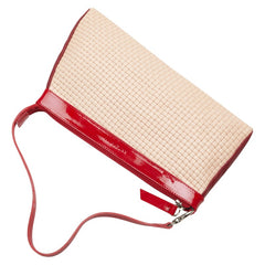 アンテプリマ ロゴ ハンドバッグ ベージュ レッド レザー エナメル レディース ANTEPRIMA 【中古】