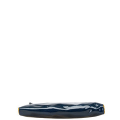 アンテプリマ ロゴ ショルダーバッグ ネイビー グレー イエロー エナメル レザー スエード レディース ANTEPRIMA 【中古】