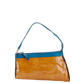 アンテプリマ ロゴ ショルダーバッグ ベージュ ブラウン ブルー レザー エナメル レディース ANTEPRIMA 【中古】