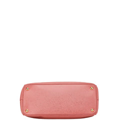 プラダ 三角ロゴプレート ガレリア ハンドバッグ ショルダーバッグ 2WAY BN1874 ピンク サフィアーノ レザー レディース PRADA 【中古】