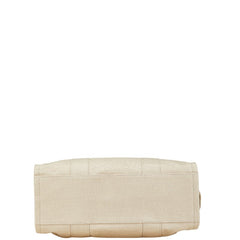 マークジェイコブス ザ ミディアム トラベラー グラフィック トートバッグ ベージュ ホワイト キャンバス レディース MARC JACOBS 【中古】