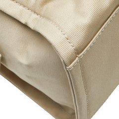 マークジェイコブス ザ ミディアム トラベラー グラフィック トートバッグ ベージュ ホワイト キャンバス レディース MARC JACOBS 【中古】