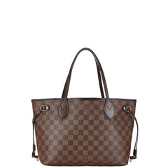 ルイ ヴィトン ダミエ ネヴァーフルPM ハンドバッグ トートバッグ N51109 ブラウン PVC レザー レディース LOUIS VUITTON 【中古】