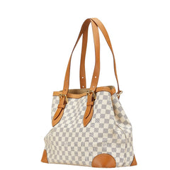 ルイ ヴィトン ダミエ アズール ハムステッドMM トートバッグ ショルダーバッグ N51206 ホワイト PVC レザー レディース LOUIS VUITTON 【中古】