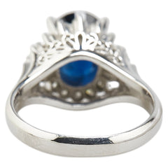 Pt900 プラチナ ブルーサファイア1.92ct ダイヤ0.46ct リング 指輪 レディース 8号 【中古】