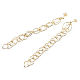 K18YG イエローゴールド スイング スタッド ピアス レディース 【中古】