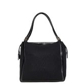 フェンディ トートバッグ ハンドバッグ ブラック ナイロン レザー レディース FENDI 【中古】